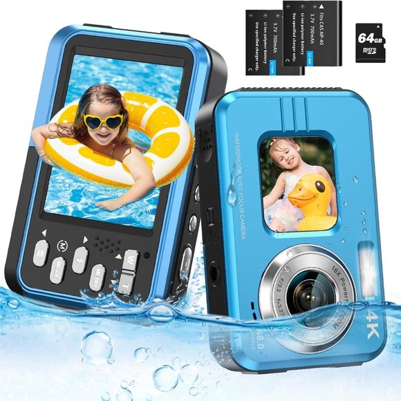 4K Waterproof Dual Screen Photo/Video Camera - Brand New - Picture 3 of 7